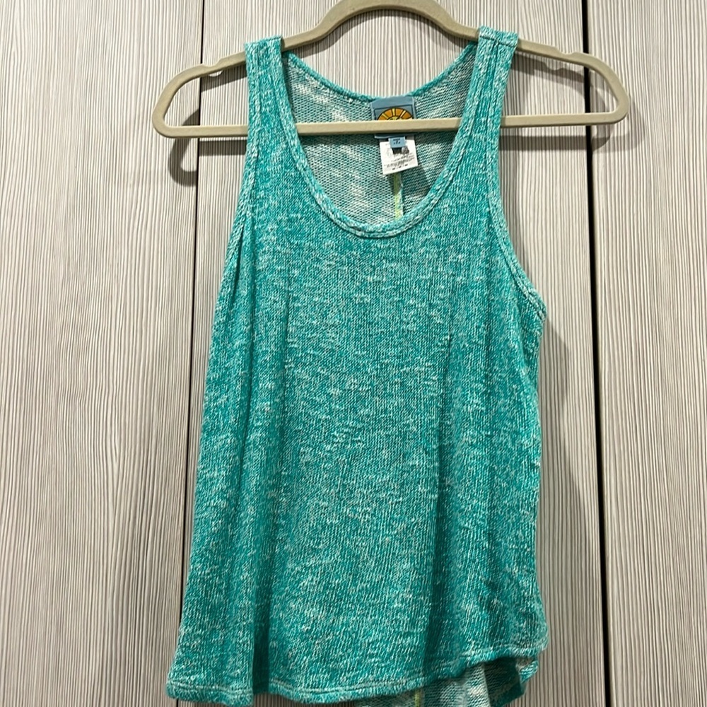C&C California | Loose Knit Racerback Tank | Aruba Blue | Women’s Medium